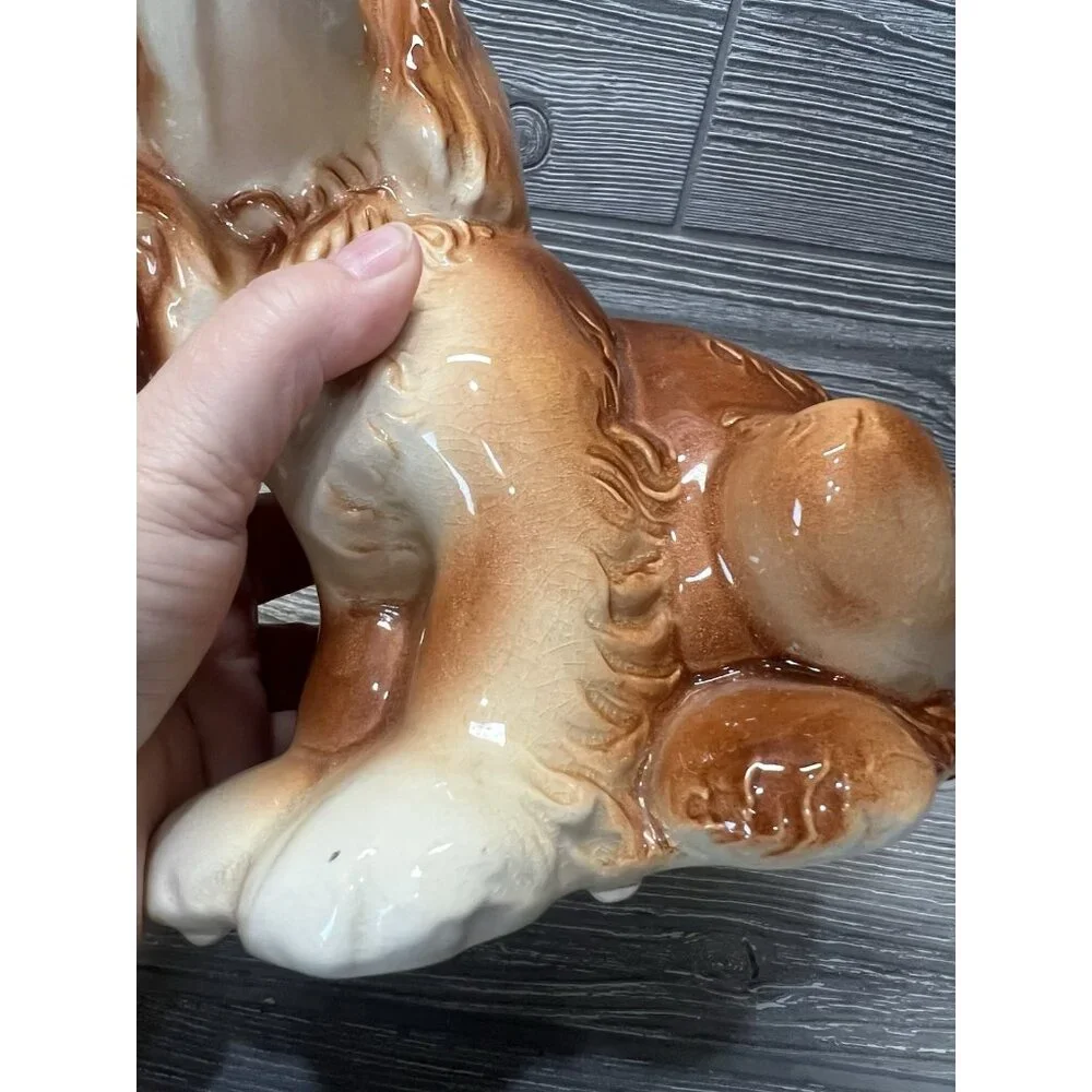 Vintage Ceramic Cocker Spaniel Puppy Dog Planter 7.5” Midcentury Figurine - Picture 7 of 9